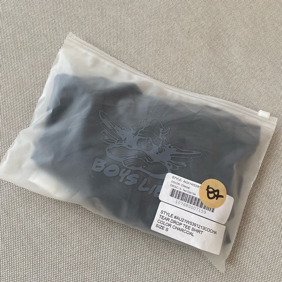 BOYS LIE teardrop tee shirt in Charcoal size S new with tag - Picture 6 of 6